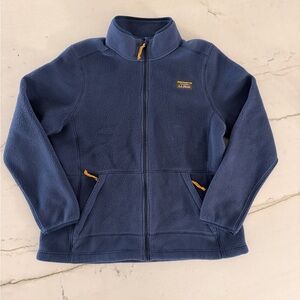LL Bean Sweater Fleece Jacket Women's Large Blue Full Zip Outdoor